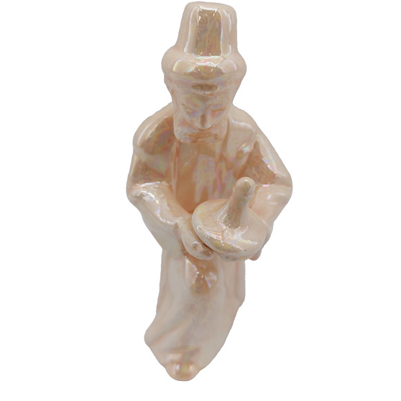 Kneeling Wiseman King Figurine Nativity Replacement Figure Iridescent 4.25" - Picture 2 of 7
